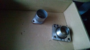 Got some flanges and piping back from the welder!