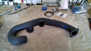 Painted the TB intake pipes with flat black paint. 